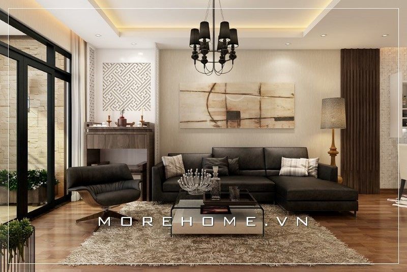 Kiểu dáng thiết kế của bàn trà làm nên ấn tượng và góp phần tạo nên sự sang trọng và lịch sự khi bước vào căn phòng.